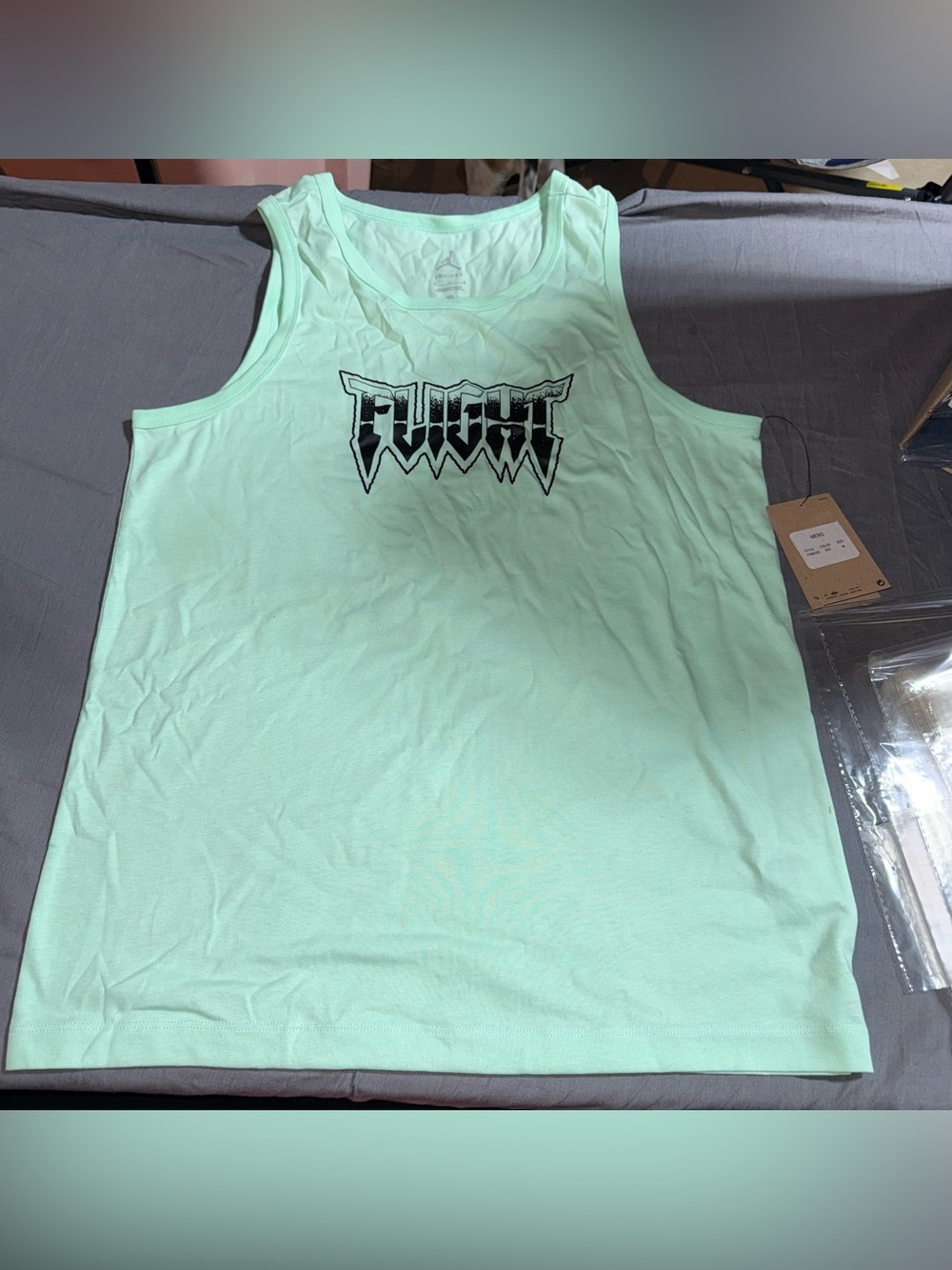 Jordan Mint Green Tank with Black Logo
